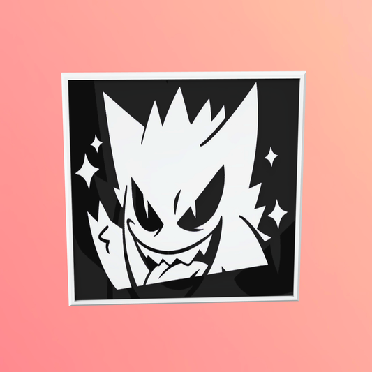 Gengar Pokémon Window Peeker - Car Bumper Vinyl Decal