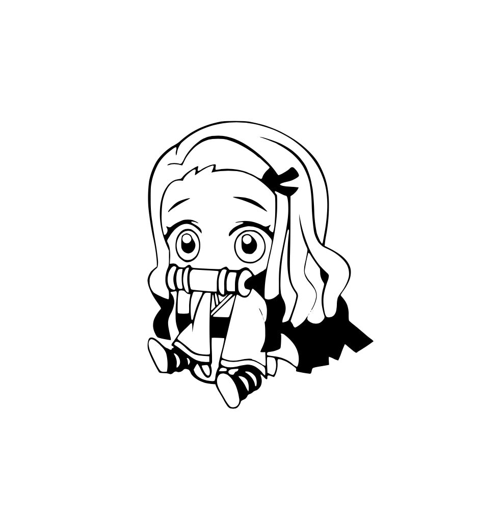 Baby Nekuzo Demon Slayer - Car Bumper Vinyl Decal